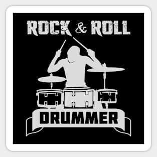 Rock And Roll Drummer Sticker